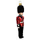English Royal Guard Christmas tree decoration in blown glass s4