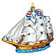 Clipper Ship Christmas tree decoration in blown glass s4