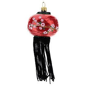 Blown glass ornaments: Chinese lantern Christmas tree decoration in blown glass