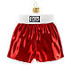 Blown glass Christmas ornament, boxing shorts s1