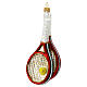Tennis racket and ball Christmas tree decoration in blown glass s3