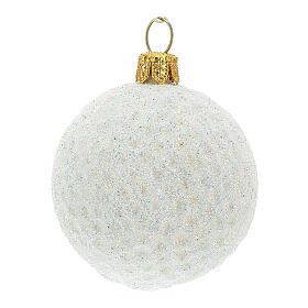 Blown glass Christmas ornament, golf ball