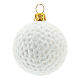 Blown glass Christmas ornament, golf ball s1