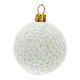 Blown glass Christmas ornament, golf ball s3