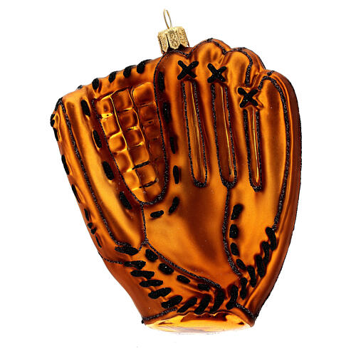Gant de baseball décoration sapin Noël verre soufflé 6