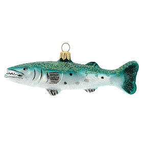 Giant barracuda tree decoration in blown glass