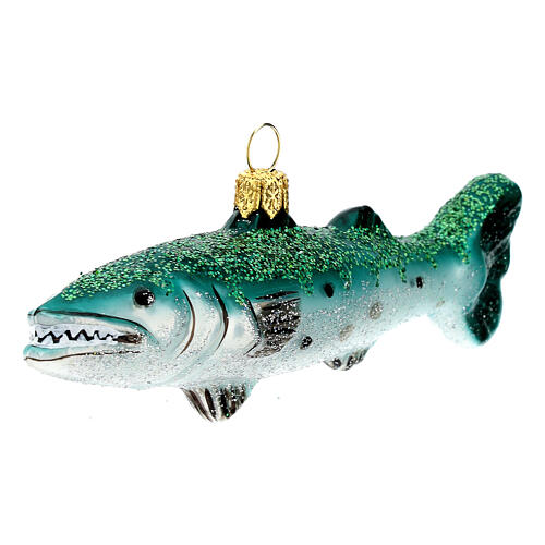 Giant barracuda tree decoration in blown glass 3