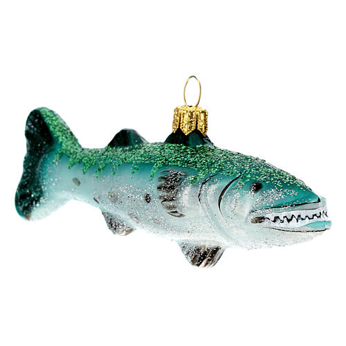 Giant barracuda tree decoration in blown glass 4