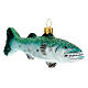 Blown glass Christmas ornament, great barracuda s4