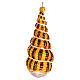 Blown glass Christmas ornament, conch shell horn s3
