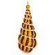 Blown glass Christmas ornament, conch shell horn s4