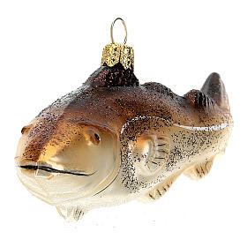 Adornos de vidrio soplado para Árbol de Navidad: Adorno merluza vidrio soplado decoración árbol de Navidad