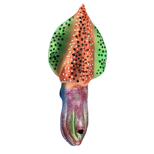 Tintenfisch, Weihnachtsbaumschmuck aus mundgeblasenem Glas 5