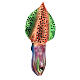 Blown glass Christmas ornament, squid s5