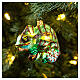 Blown glass Christmas ornament, chameleon s2