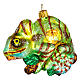 Blown glass Christmas ornament, chameleon s3