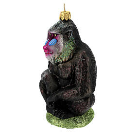 Blown glass ornaments: Blown glass Christmas ornament, mandrill