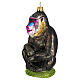 Blown glass Christmas ornament, mandrill s3