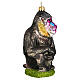 Blown glass Christmas ornament, mandrill s4