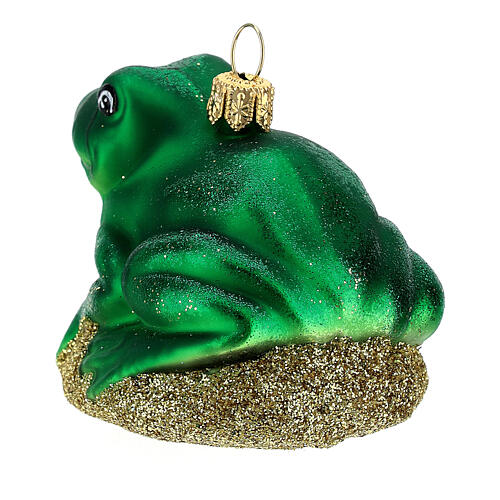 Frog blown glass Christmas tree decoration online sales on HOLYART.co.uk