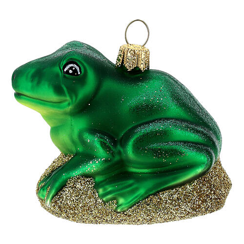 Blown glass Christmas ornament, frog | online sales on HOLYART.com