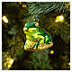 Blown glass Christmas ornament, frog s2