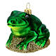 Blown glass Christmas ornament, frog s3
