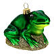 Blown glass Christmas ornament, frog s4