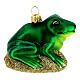 Blown glass Christmas ornament, frog s5