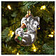 Blown glass Christmas ornament, koala on tree s2