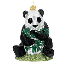 Christbaumschmuck aus mundgeblasenen Glas: Panda mundgeblasenen Glas für Tannenbaum