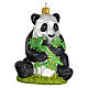 Panda blown glass Christmas tree decoration s1