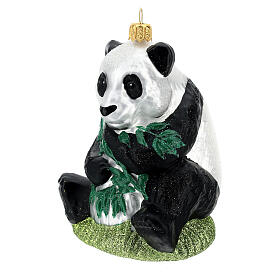 Adornos de vidrio soplado para Árbol de Navidad: Panda decoración árbol Navidad vidrio soplado