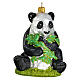 Panda décoration verre soufflé sapin Noël s1