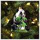 Panda enfeite para árvore de Natal vidro soprado s2