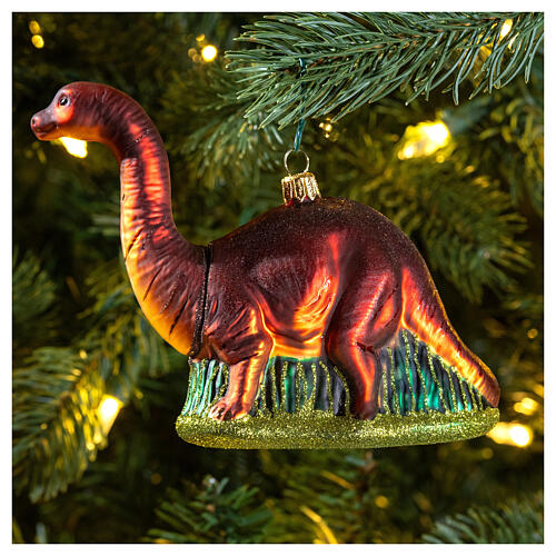 Brontosaurus, Weihnachtsbaumschmuck aus mundgeblasenem Glas 2