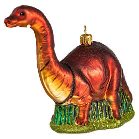 Brontosauro pallina albero Natale vetro soffiato