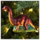 Blown glass Christmas ornament, brontosaurus s2