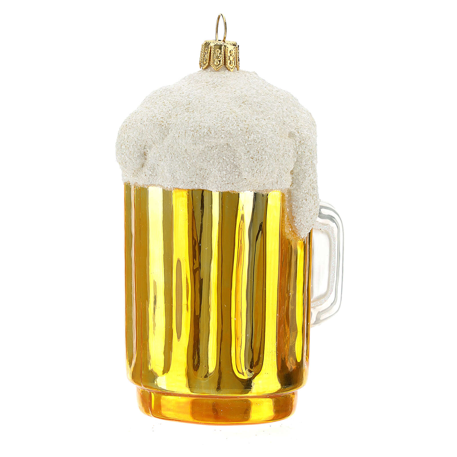 Blown glass Christmas ornament, mug of beer online sales on