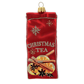 Tee-Packung, Weihnachtsbaumschmuck aus mundgeblasenem Glas