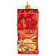 Blown glass Christmas ornament, Tea packet s1