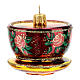 Blown glass Christmas ornament, ornate tea cup s4