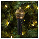 Microfono nero oro vetro soffiato albero Natale s2