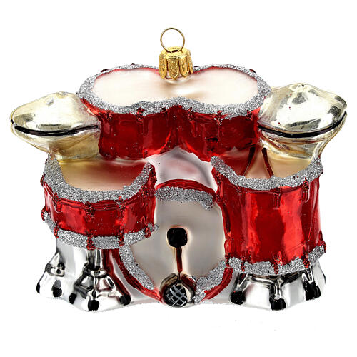 Schlagzeug, Weihnachtsbaumschmuck aus mundgeblasenem Glas 1