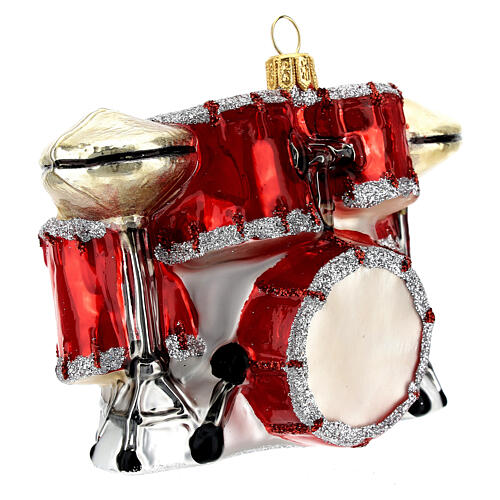 Schlagzeug, Weihnachtsbaumschmuck aus mundgeblasenem Glas 6