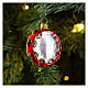 Tamburello vetro soffiato decoro albero Natale s2