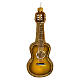 Blown glass Christmas ornament, acoustic guitar s1