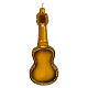 Blown glass Christmas ornament, acoustic guitar s5