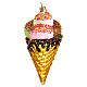 Blown glass ice cream cone, Christmas tree decoration s4