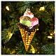 Cone de gelado enfeite para árvore de Natal vidro soprado s2